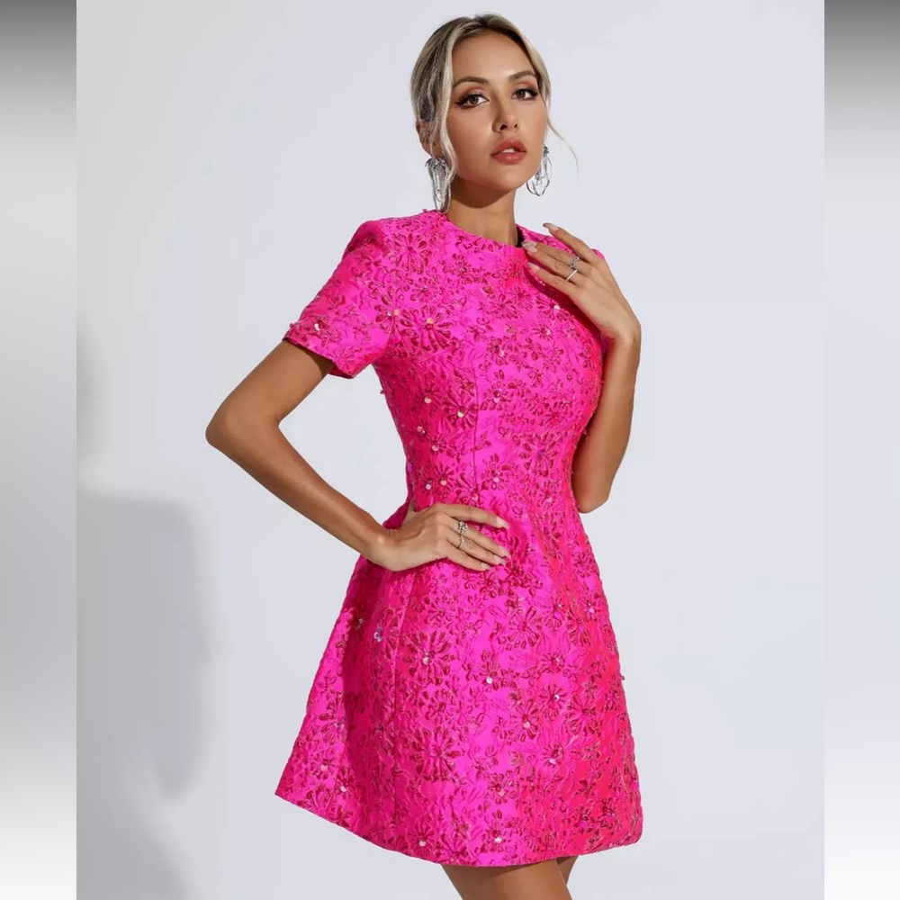 Pink mini dress